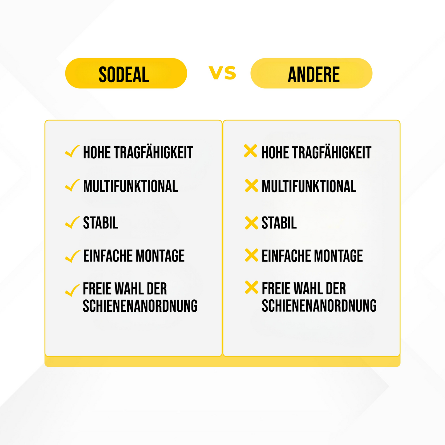 SODEAL Werkzeughalter mit 2 Schwerlasthaken, 4 langen und 2 S-Haken