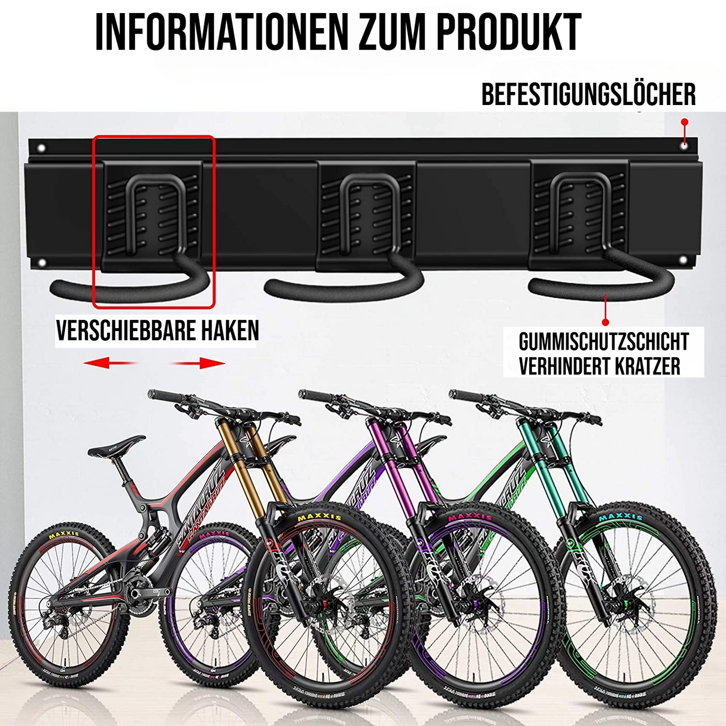 SODEAL Fahrradaufhängungssystem für 6 Fahrräder