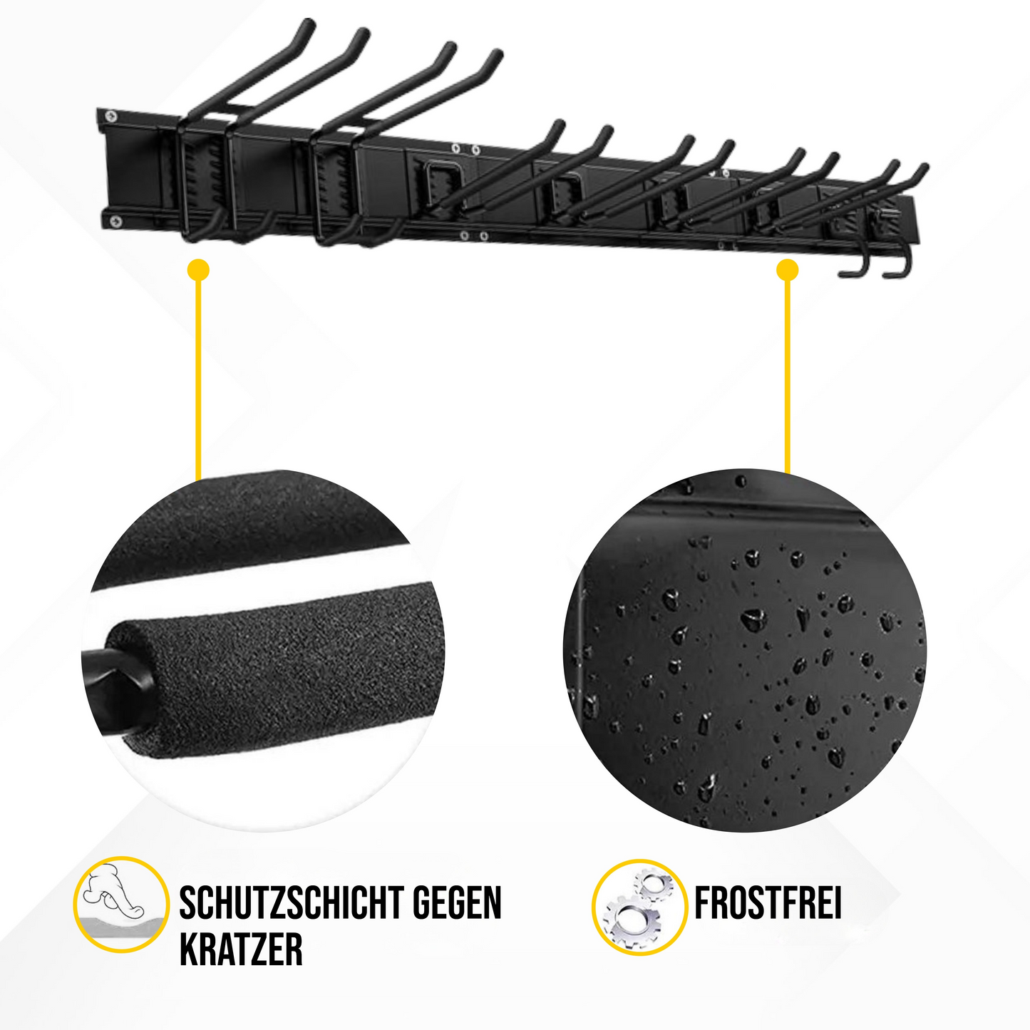 SODEAL Werkzeughalter mit 2 Schwerlasthaken, 4 langen und 2 S-Haken