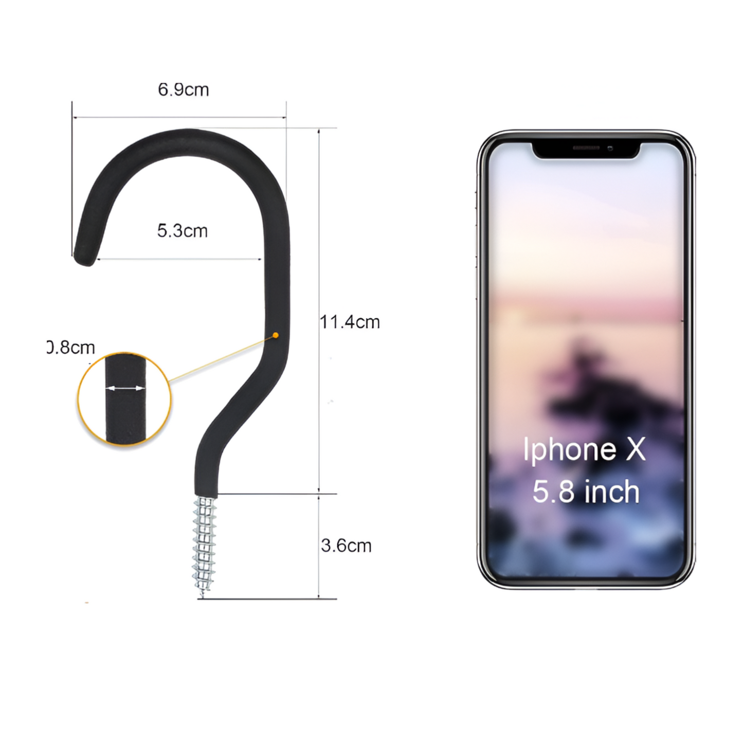 SODEAL Aufhängungshaken Set - Grau