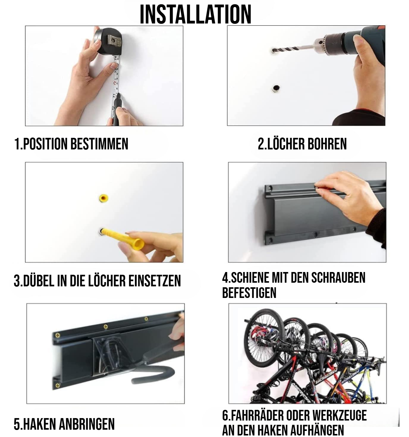 SODEAL Werkzeughalter - Grundschiene 61cm